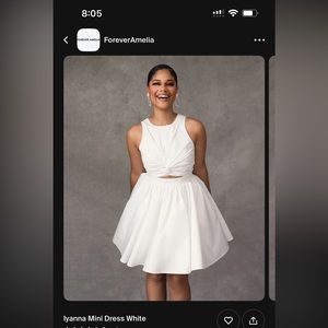 NWT white bow back dress